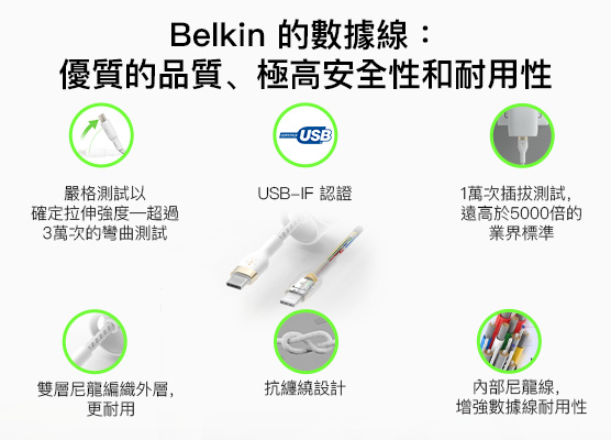 USB-C Cables from Belkin have the best quality on the market | Belkin