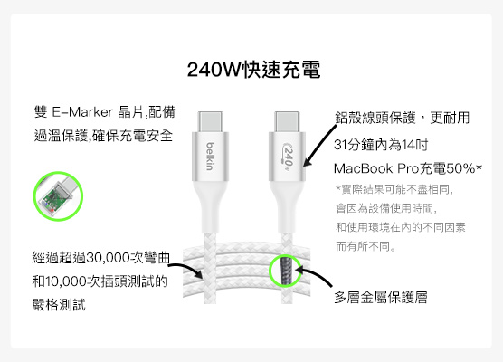 Belkin USB-C cable 240W