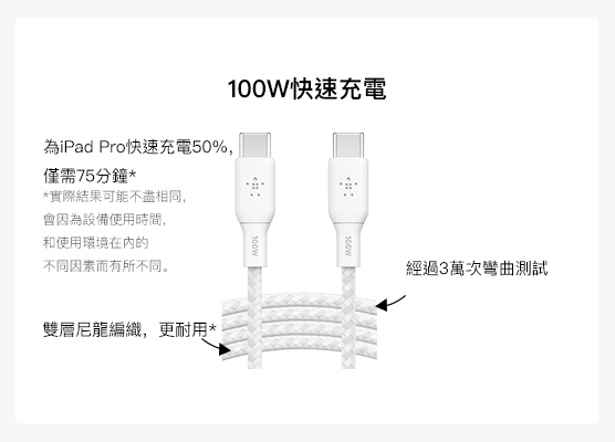 Belkin USB-C cable 100W
