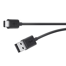 2.0 USB-A to USB-C Charging Cable, Black, hi-res