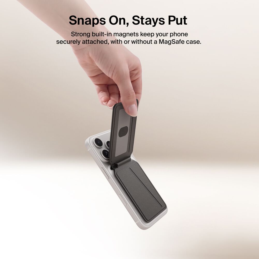 Wallet Stand with Bluetooth Tracker, Black, hi-res