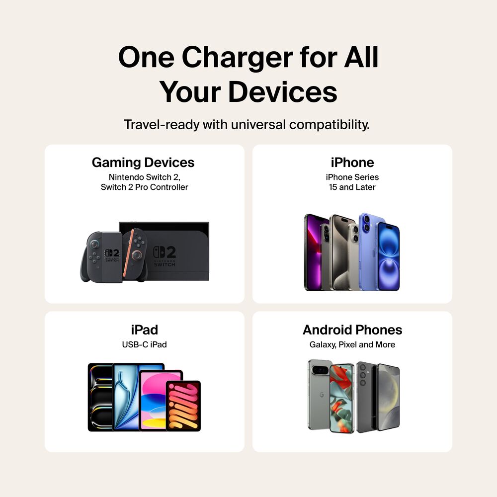 USB-C to USB-C Cable 60W for Nintendo Switch 2, Black, hi-res