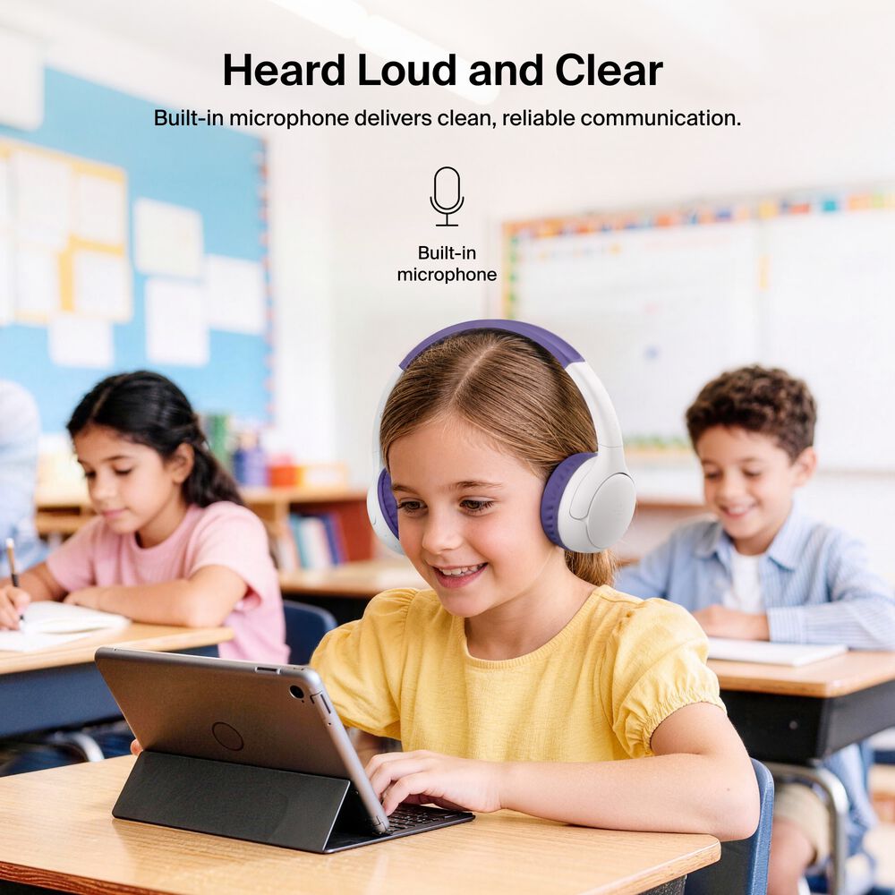 Wireless On-Ear Headphones for Kids , Purple, hi-res