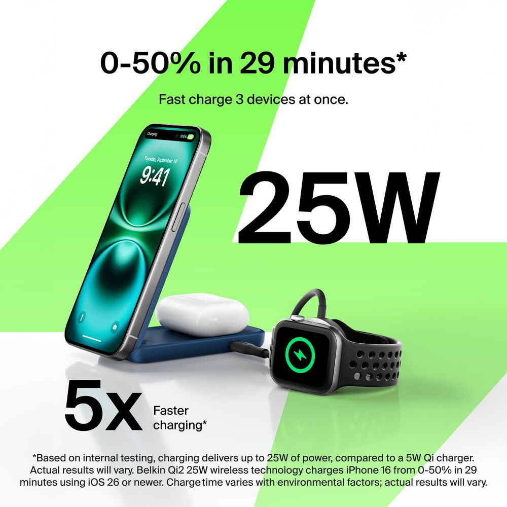 2-in-1 Foldable Magnetic Charger with Qi2 25W, , hi-res