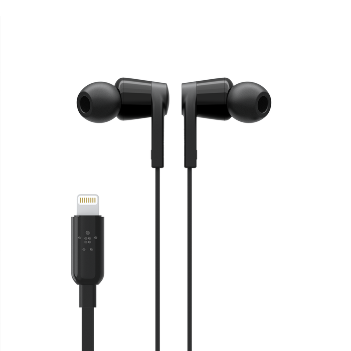 Cuffie con connettore Lightning, Nero, hi-res