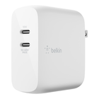 Dual USB-C PD GaN Wall Charger 68W, White, hi-res