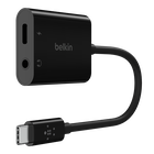 3.5mm Audio + USB-C Charge Adapter, Black, hi-res