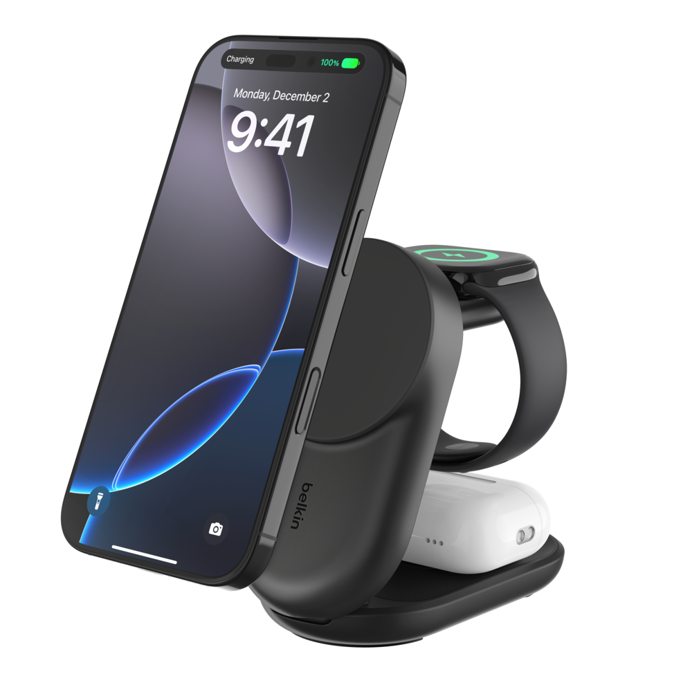 Belkin 3-in-1 Foldable Magnetic Charger with Qi2 25W