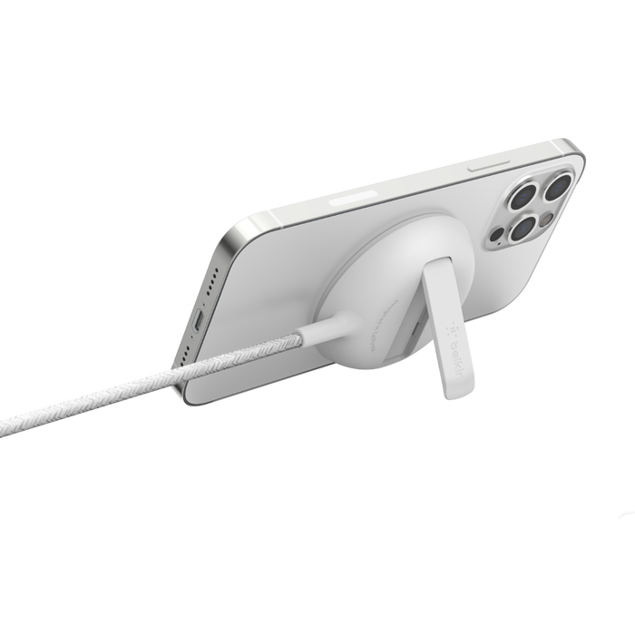 Portable Wireless Charger Pad with Official MagSafe Charging 15W, White, hi-res