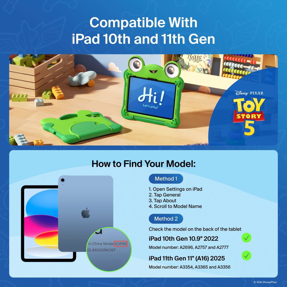 Disney Toy Story 5 Lilypad Case for iPad 10th and 11th Gen, Green, hi-res