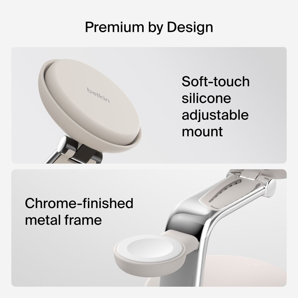 3-in-1 Magnetic Charging Dock with Qi2 25W, Sand, hi-res