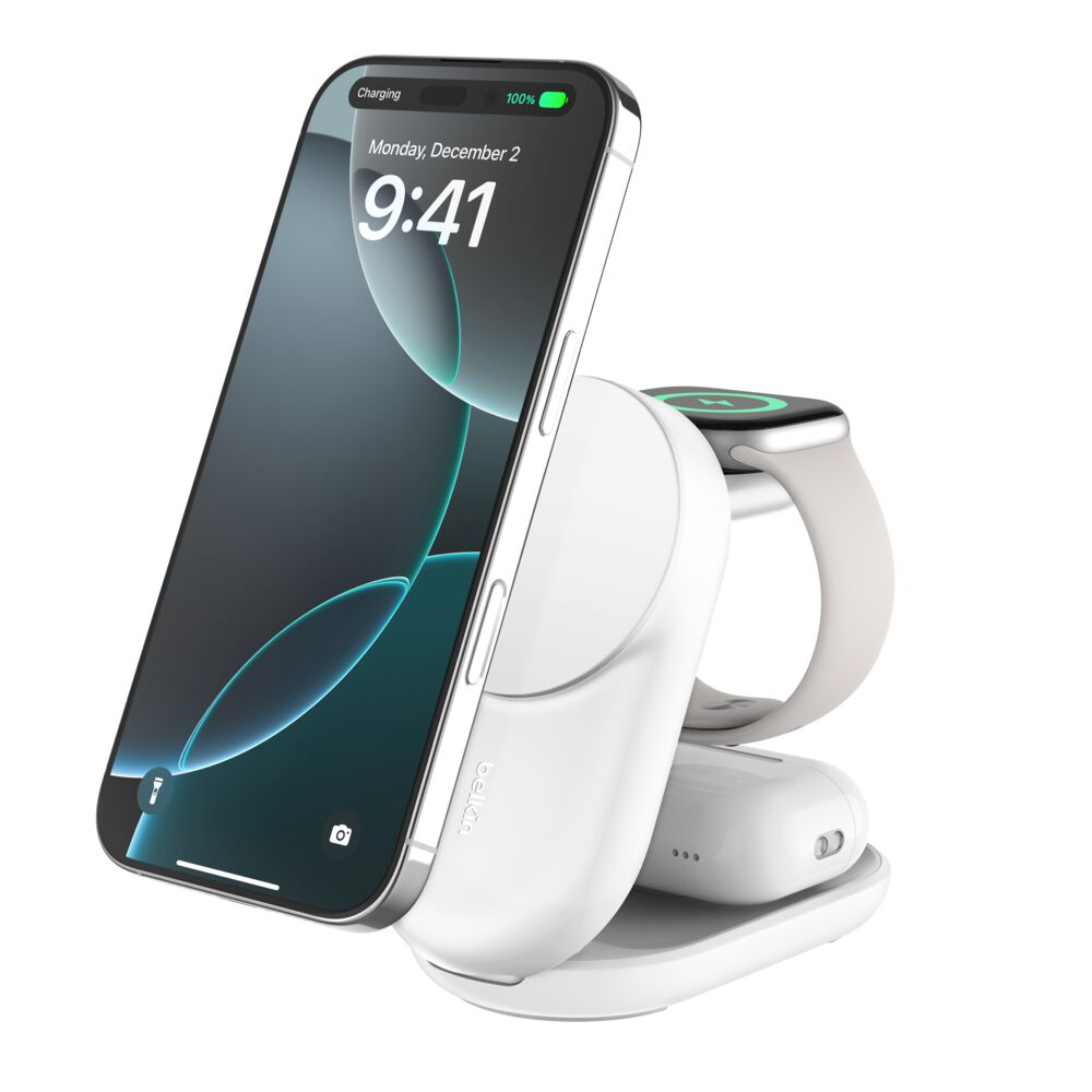 UltraCharge 3 in 1 Foldable Magnetic Charger with Qi2 25W Belkin TW