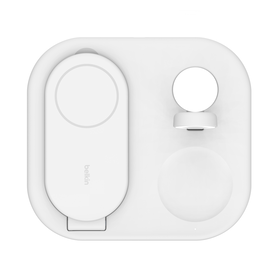 3-in-1 Magnetic Foldable Wireless Charger with Qi2 15W, White, hi-res