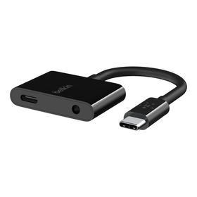 Adaptateur USB-C™ 3,5 mm audio + recharge, Noir, hi-res