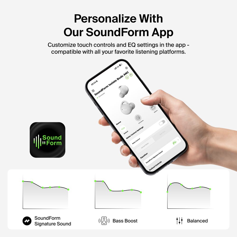Noise-Cancelling Earbuds, Gray, hi-res