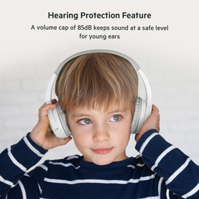 Wireless On-Ear Headphones for Kids, White, hi-res