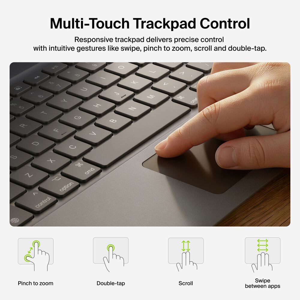 USB-C Keyboard Folio with Display Hub for iPad, , hi-res