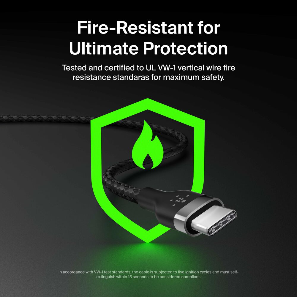 USB-A to USB-C Cable 15W, Black, hi-res