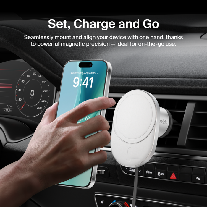 Wireless Car Charger with MagSaf | Belkin US
