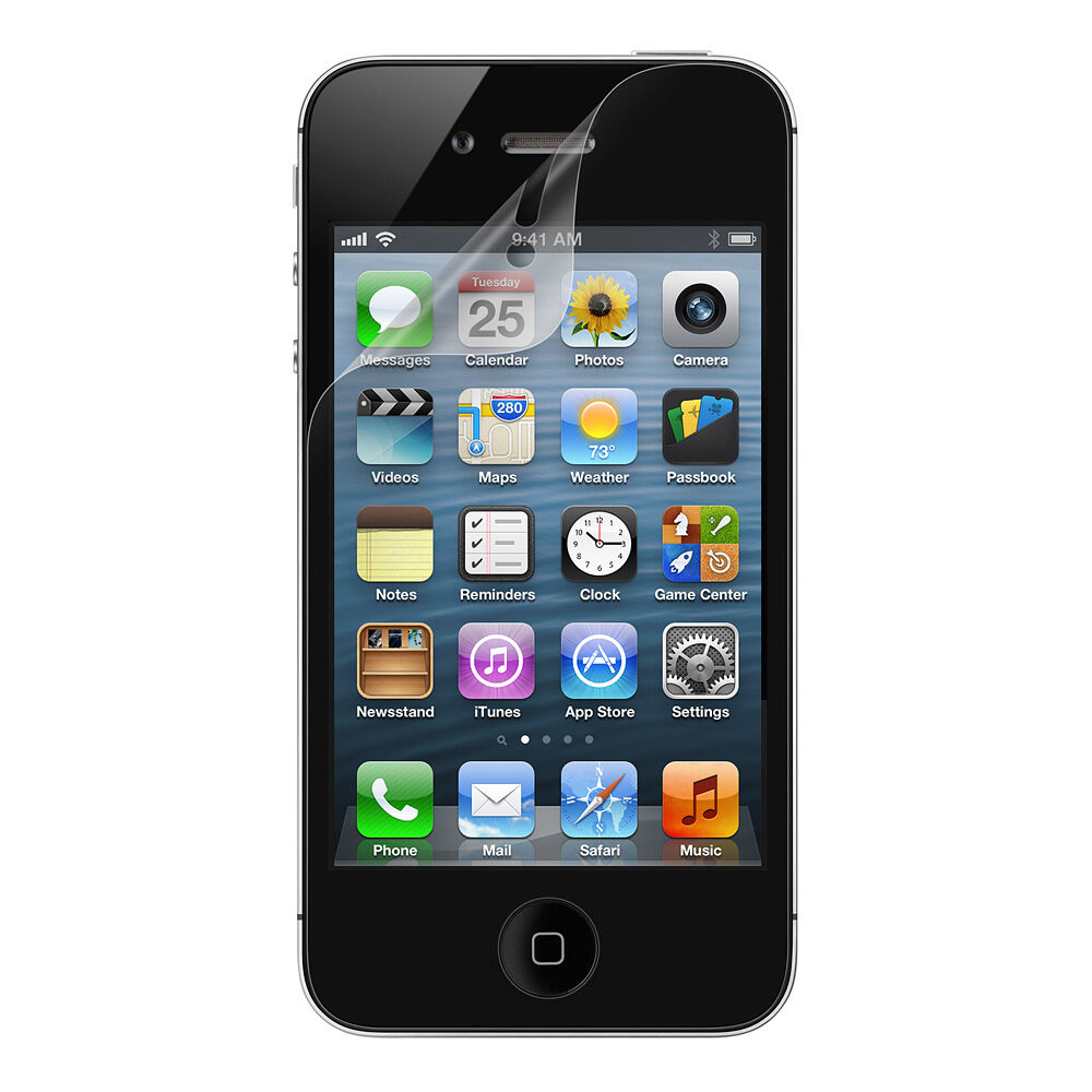 TrueClear Anti-Smudge Screen Protector for iPhone 4/4S - 2 Pack, Clear, hi-res