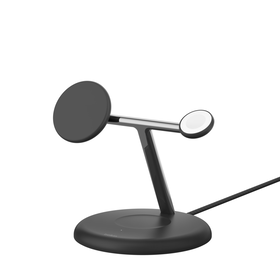 3-in-1 Magnetic Wireless Charging Stand with Qi2 15W, Black, hi-res