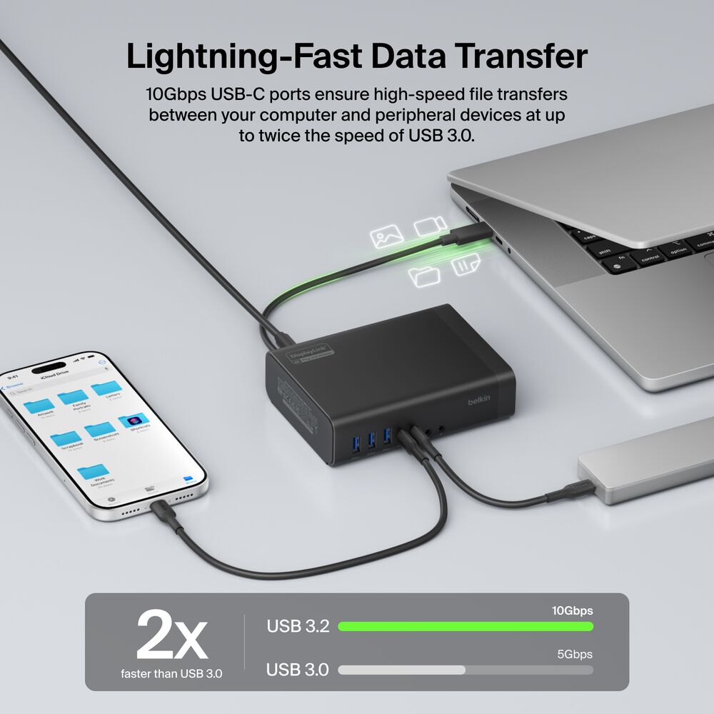 Universal 16-Port Triple Display USB-C Dock, , hi-res