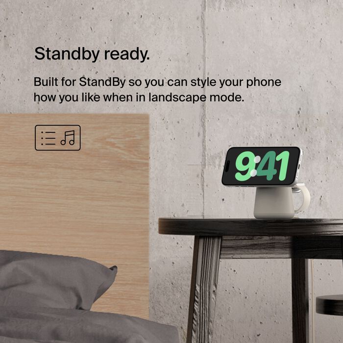 2-in-1 Wireless Charging Dock with MagSafe 15W, Sand, hi-res