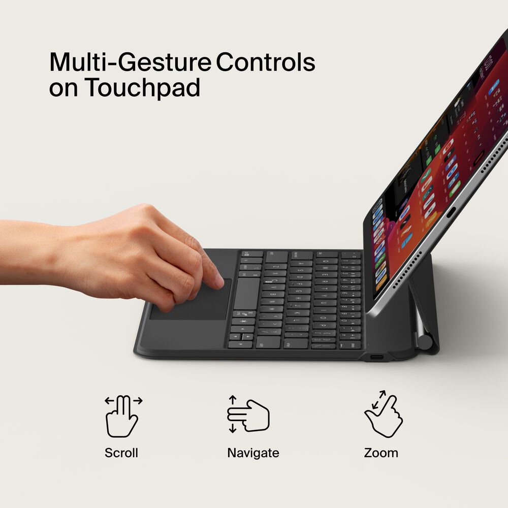 Pro Keyboard Case with Magnetic Stand for iPad Pro 11" (M4), Black, hi-res