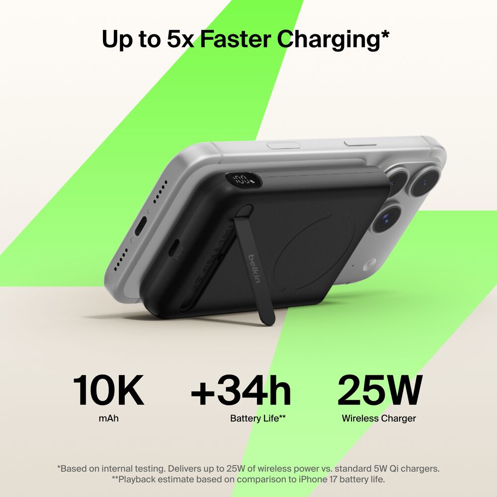 Power Bank 10K with Magnetic Ring, Black, hi-res