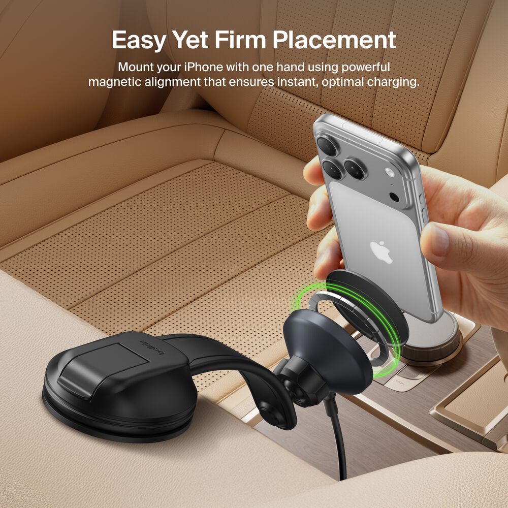 Magnetic Wireless Charging Car Dash Mount, , hi-res