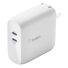 BOOST↑CHARGE™ 63 瓦双 USB-C 口 PD GaN 壁式充电器, 白色的, hi-res