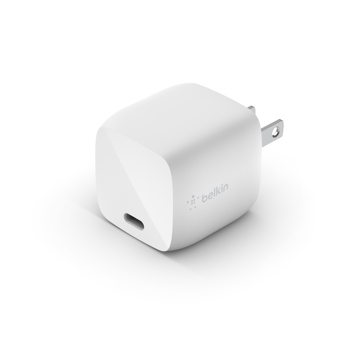Chargeur mural USB-C GaN 30 W + câble USB-C, Blanc, hi-res