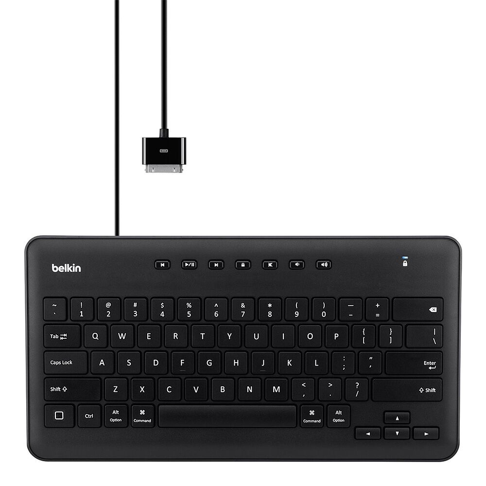 Wired Keyboard for iPad with 30-Pin Connector, , hi-res