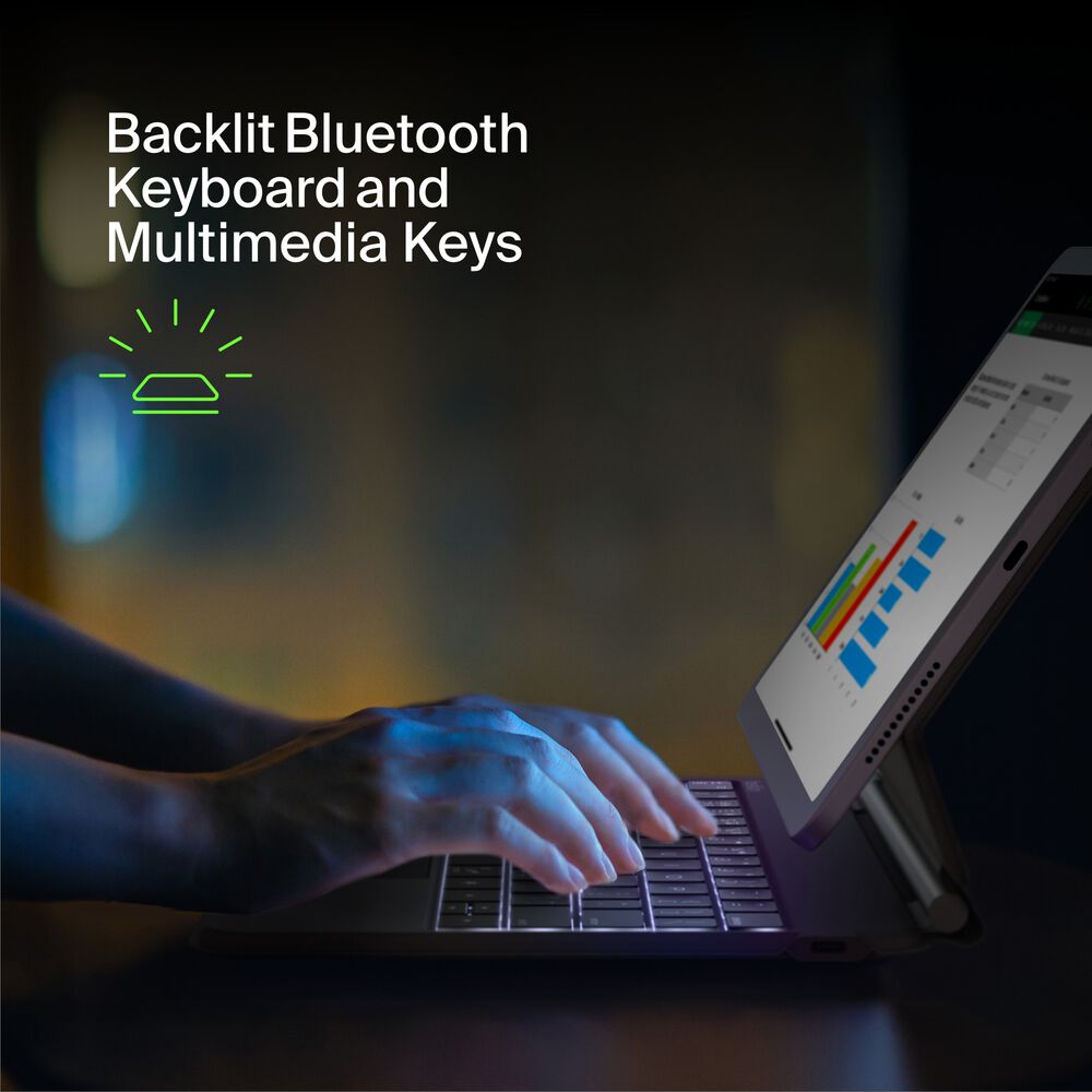 Pro Keyboard Case with Magnetic Stand for iPad Air 10.9" and iPad Pro 11", Black, hi-res