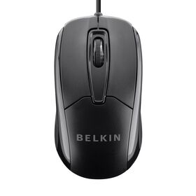 Wired USB Ergonomic Mouse, Black, hi-res