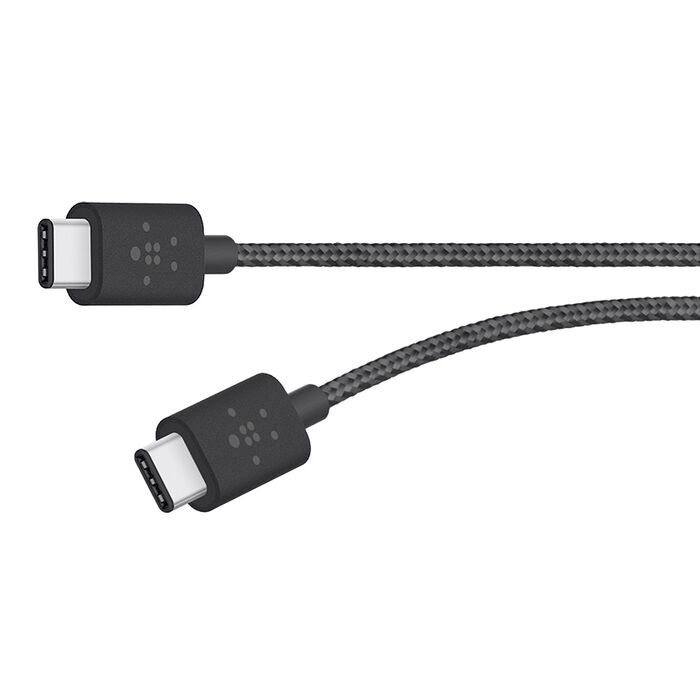 Metallic USB-C to USB-C Charge Cable (USB Type-C), Black, hi-res