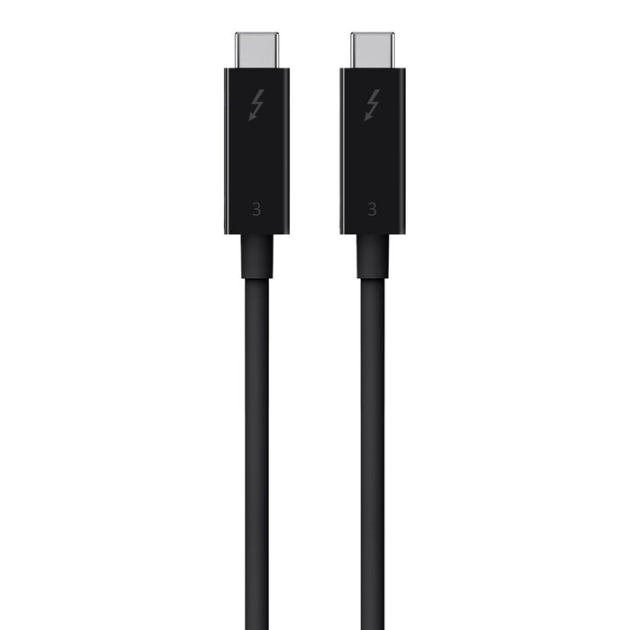 Thunderbolt™ 3 Cable (USB-C™ to USB-C) (100W) (6.5ft/2m), Black, hi-res