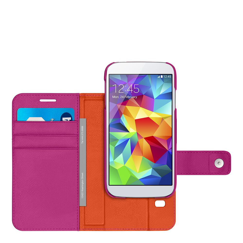 2-In-1 Wallet Folio Galaxy S5 Case, Azalea/Fiesta, hi-res