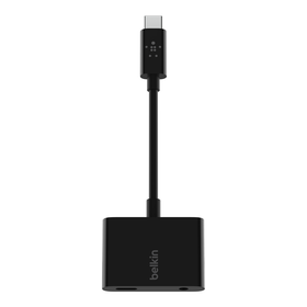 Adaptateur USB-C™ 3,5 mm audio + recharge, Noir, hi-res