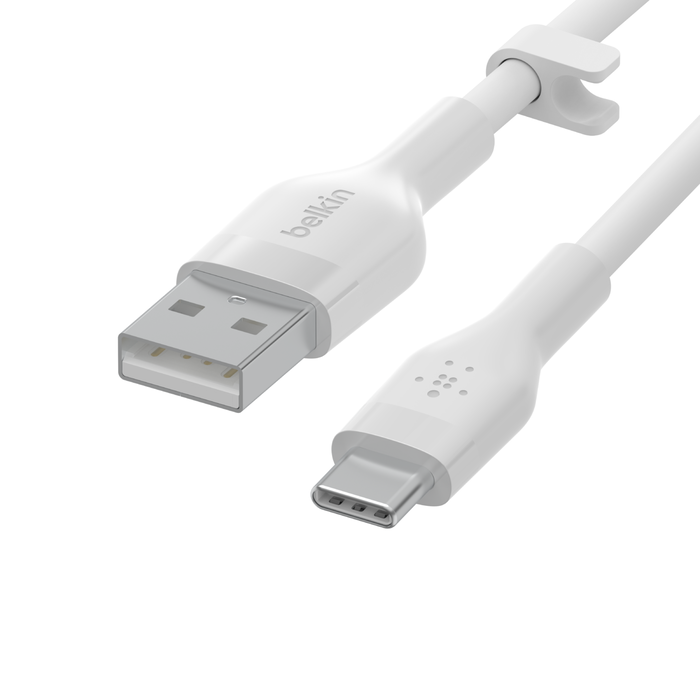 USB-A 转 USB-C 线缆, 白色的, hi-res