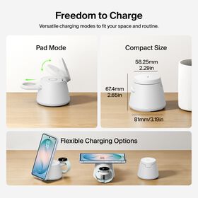Modular Charging Dock with Qi2 25W, White, hi-res