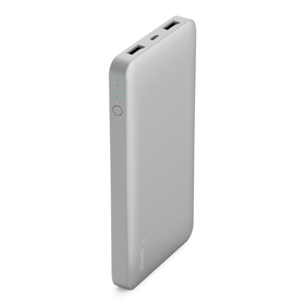 Pocket Power 10K Power Bank (Portable Charger), Silver, hi-res