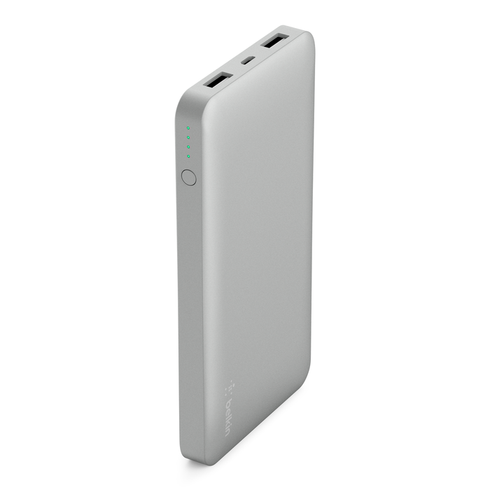 Pocket Power 10K Power Bank (Portable Charger), Silver, hi-res