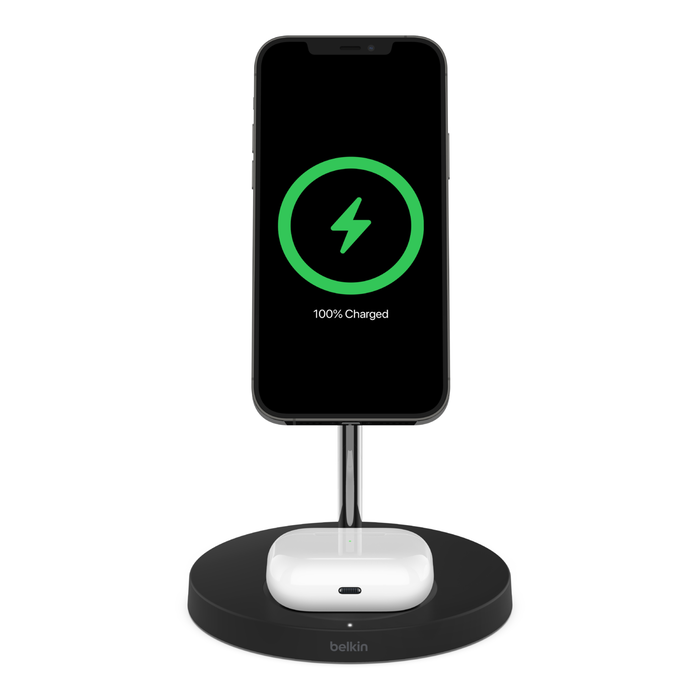 INVZI MagFree MFi 2-in-1 MagSafe Charger Wireless Charging Stand for i
