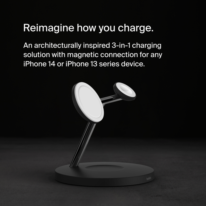 3-in-1 MagSafe Charger for iPhone 15, 14, 13, 12 | Belkin US