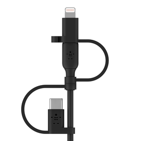 Universal Cable 15W (USB-A cable with USB-C,® Micro-USB and Lightning connectors), Nero, hi-res