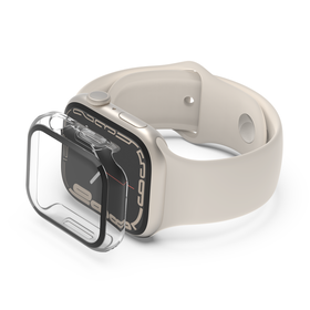 TemperedCurve 2-in-1 Treated Screen Protector + Bumper for Apple Watch Series 9/8/7/6/5/4