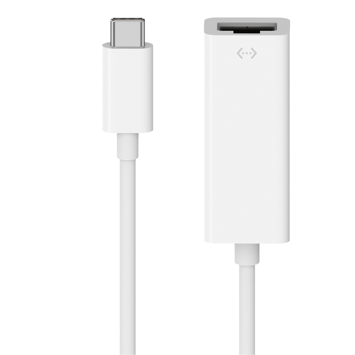 USB-C to Gigabit Ethernet Adapter, White, hi-res