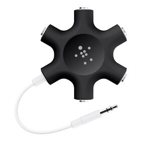 RockStar Multiple Headphone Splitter, Black, , hi-res