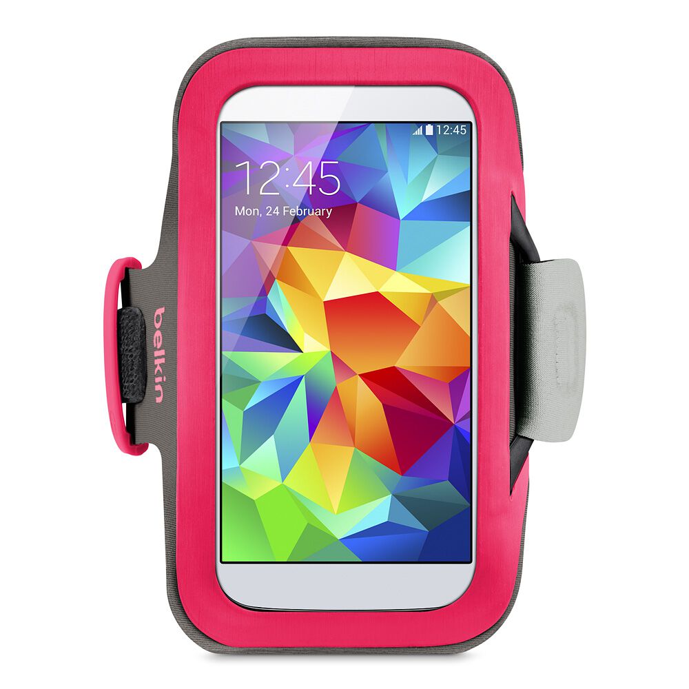 Slim-Fit Galaxy S5 Armband, Fuchsia, hi-res